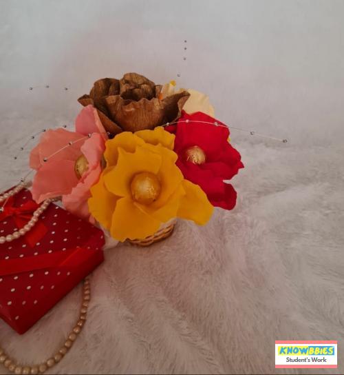 Online Course in Nagpur For Paper Flower Chocolate Bouquet Making Video Course (Pre-Recorded) in Hindi
