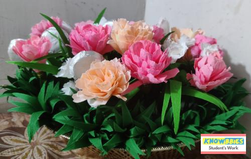 Online Course in Baroda For Paper Flower Chocolate Bouquet Making Video Course (Pre-Recorded) in Hindi