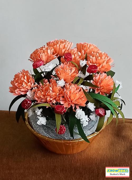 Online Course in Pune For Paper Flower Chocolate Bouquet Making Video Course (Pre-Recorded) in Hindi