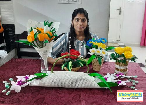 Online Course in Ernakulam For Paper Flower Chocolate Bouquet Making Video Course (Pre-Recorded) in Hindi