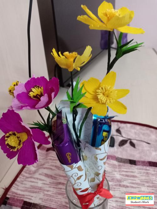 Online Course in Bhagalpur For Paper Flower Chocolate Bouquet Making Video Course (Pre-Recorded) in Hindi